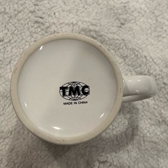 Vintage 10oz Christmas Stoneware Mug with Original Box Santa and Reindeer NOS - Picture 7 of 9